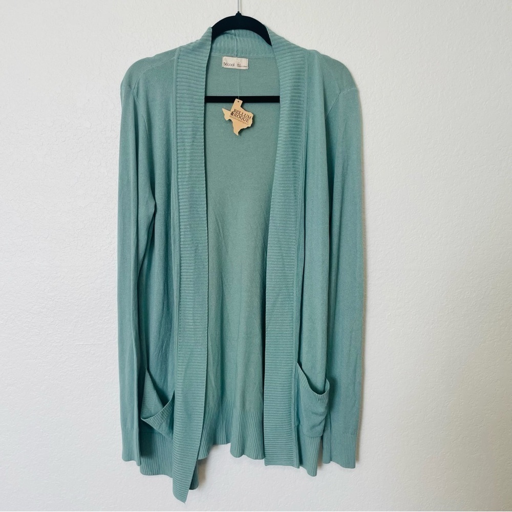Nwt Bécool womans openfront long cardigan size small layering piece with pockets